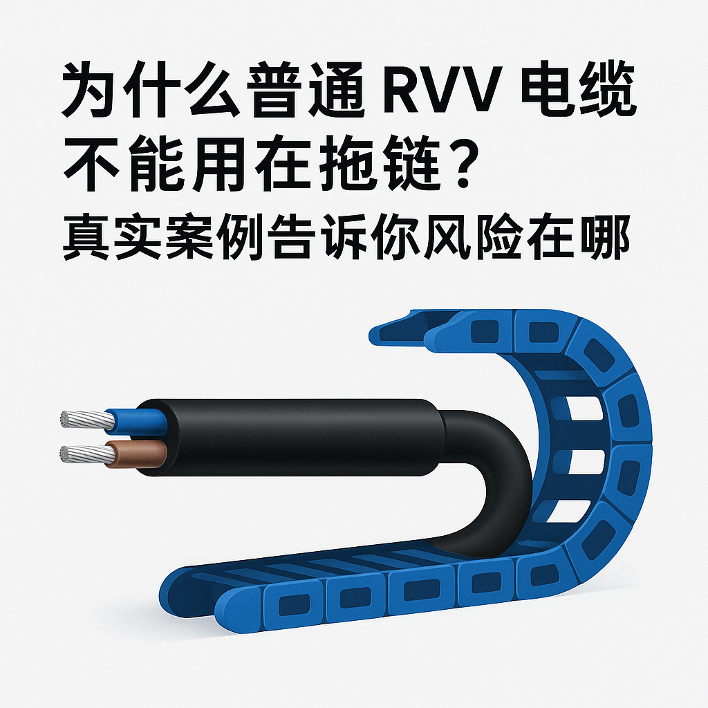 为什么通俗 RVV 电缆不可用在拖链？？？？？真实案例告诉你危害在哪